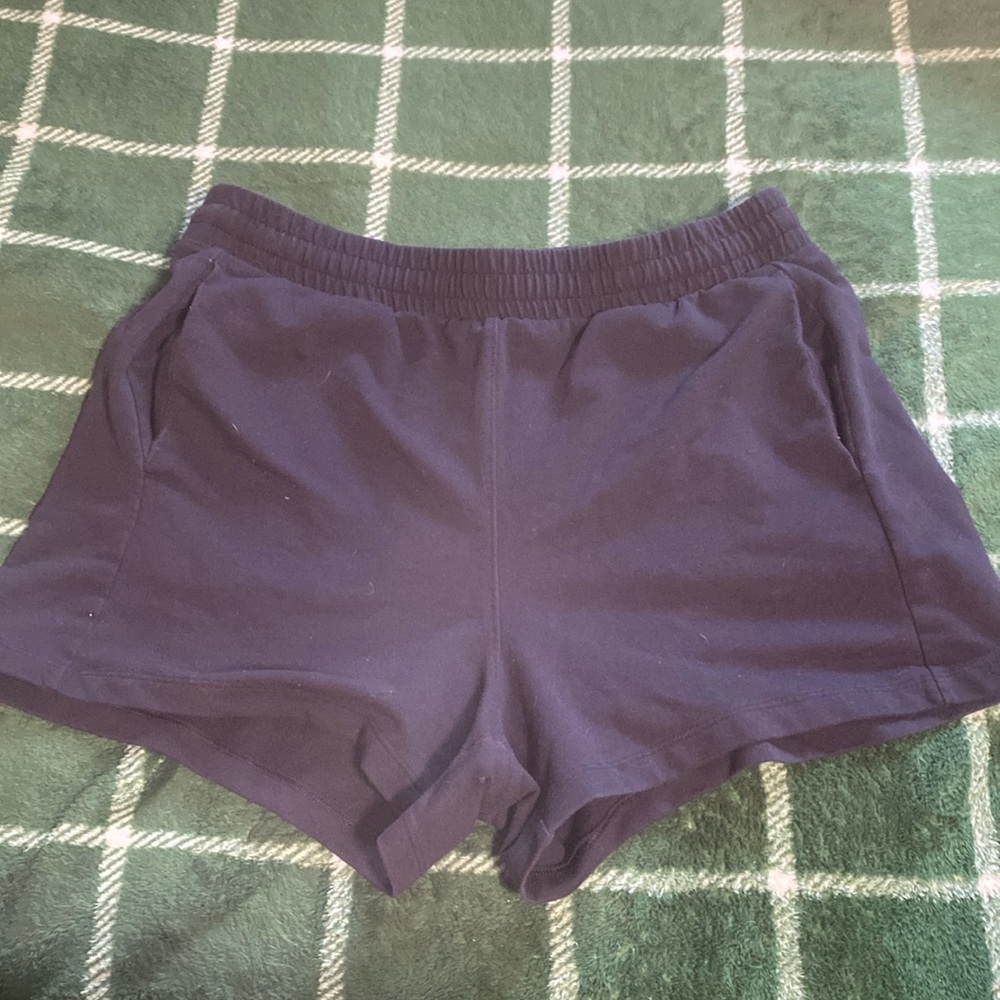 Black shorts, lightly worn from all in motion